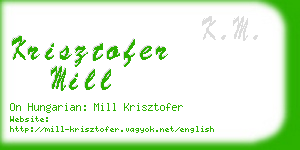 krisztofer mill business card